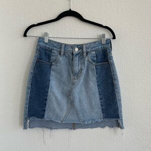 Pacsun Denim Patchwork Skirt